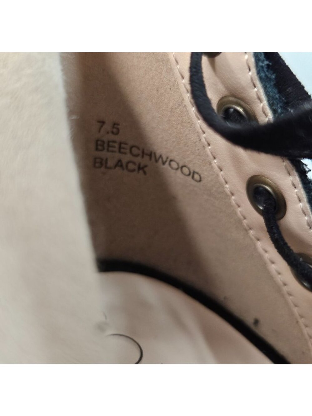 Sole Society Peep Toe Boots Suede Black Boho Western Block Heel Ankle Boots 7.5 - Picture 9 of 13